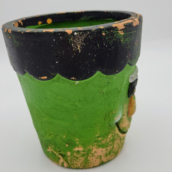 Halloween Frankenpot Hand Painted Pot - Picture 4 of 10